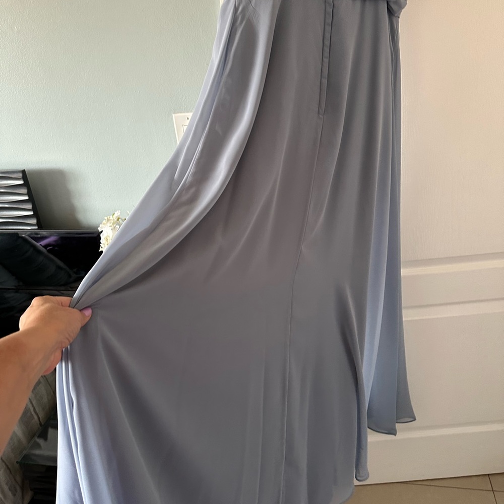 Azazie bridesmaid dress, dusty blue color, size 10, used one time like new - Picture 11 of 11
